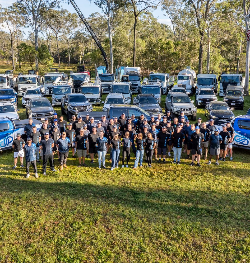 The Century Pools team with their vehicles