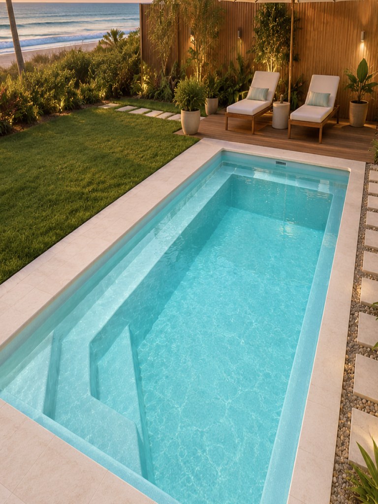Emerald fibreglass pool